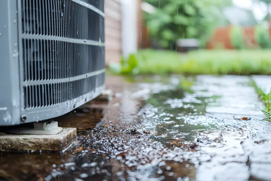 HVAC in the Rain During Monsoon Season