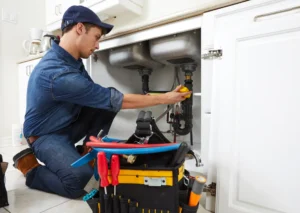 Professional plumbing services in Phoenix repairing a kitchen sink leak